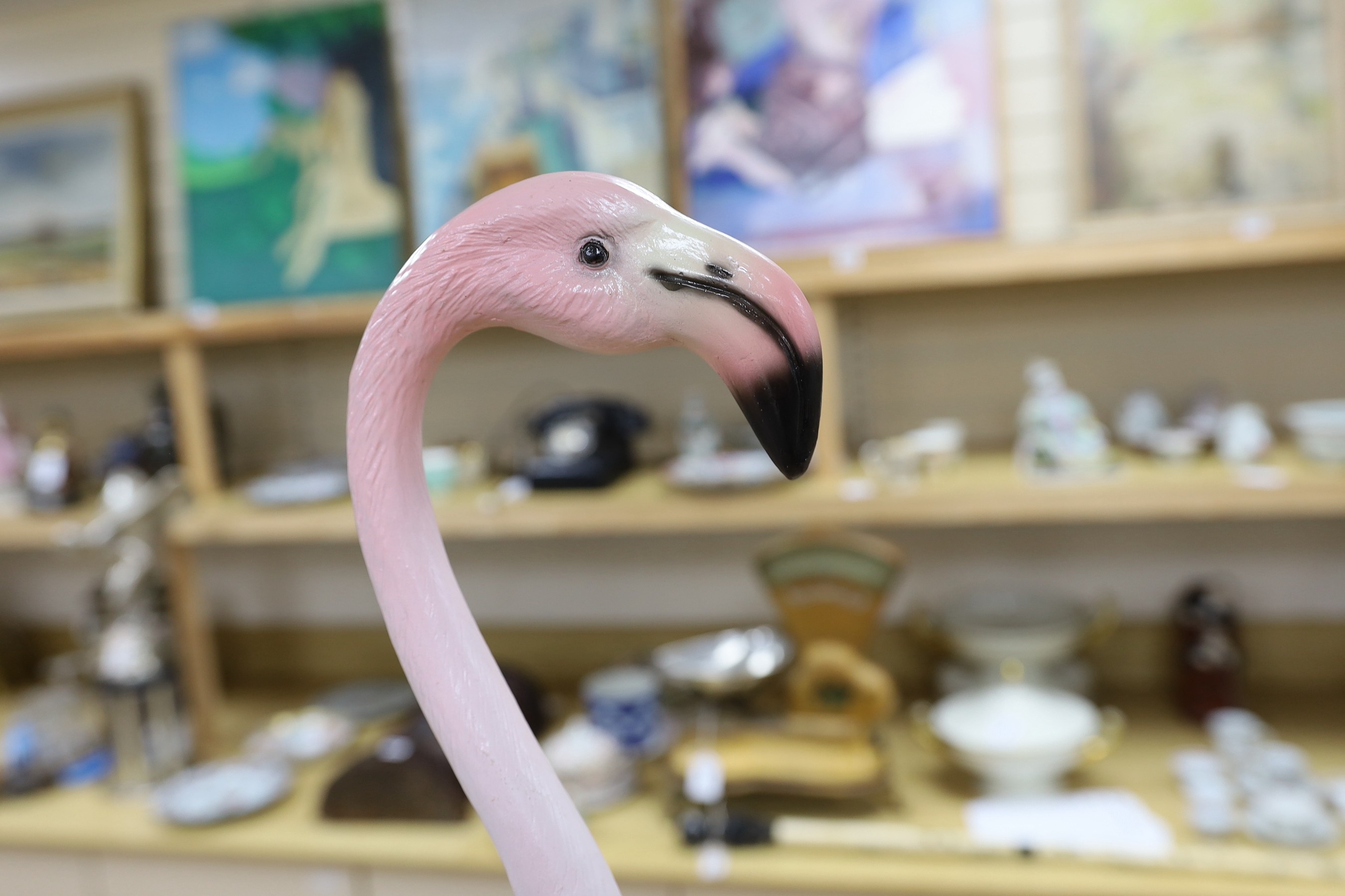 A composite model of a flamingo, 93cm tall